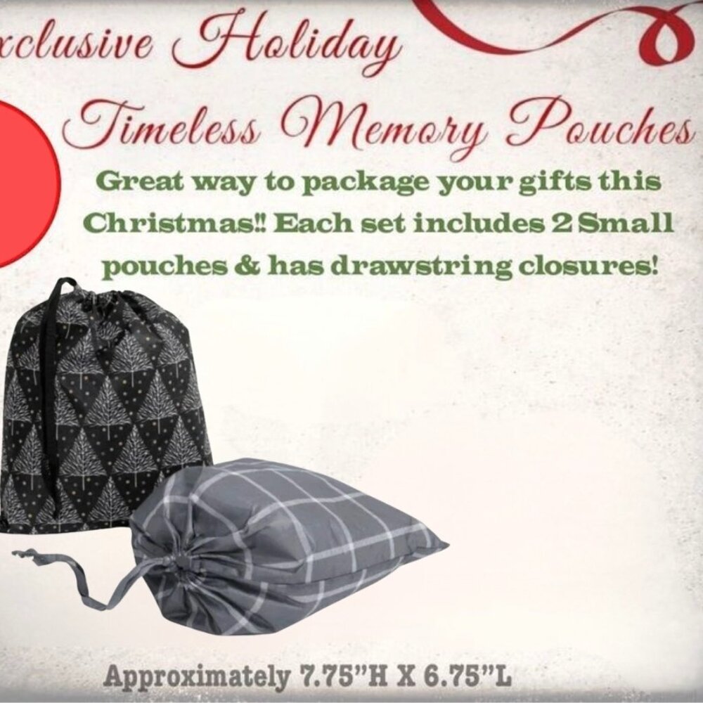 Thirty-one Timeless Memory Pouches NEW in plastic Twinkle Trees Print